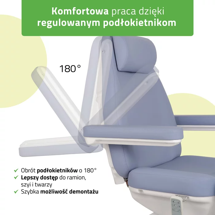 Fotel kosmetyczny Elara PRO 4 - fioletowy