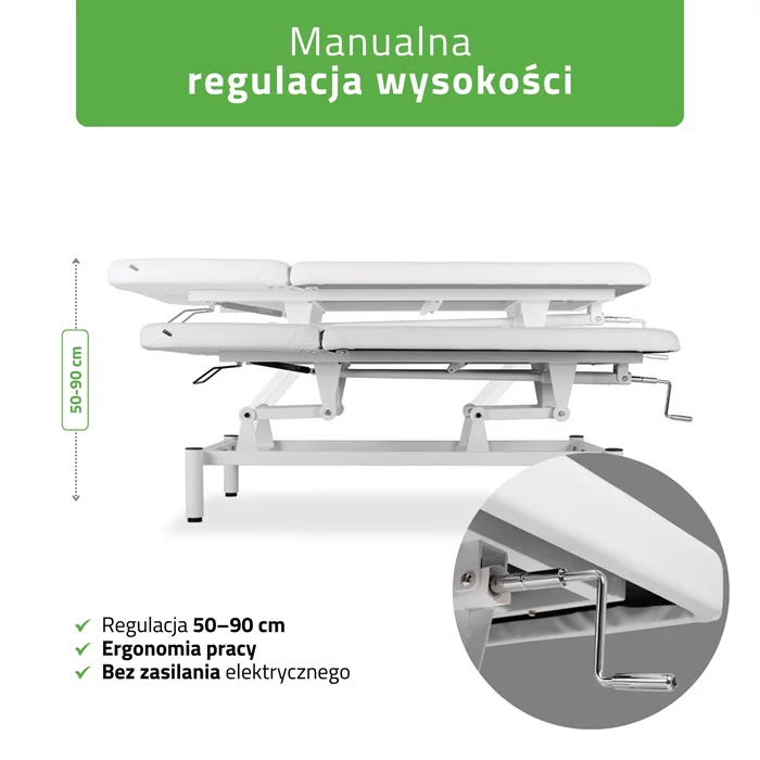 Stacjonarny stół do masażu - VIGO 2 (biały)