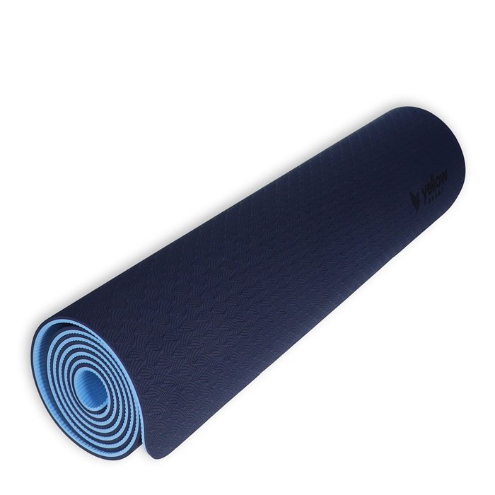 Mata do jogi TPE 6mm, niebiesko-granatowa