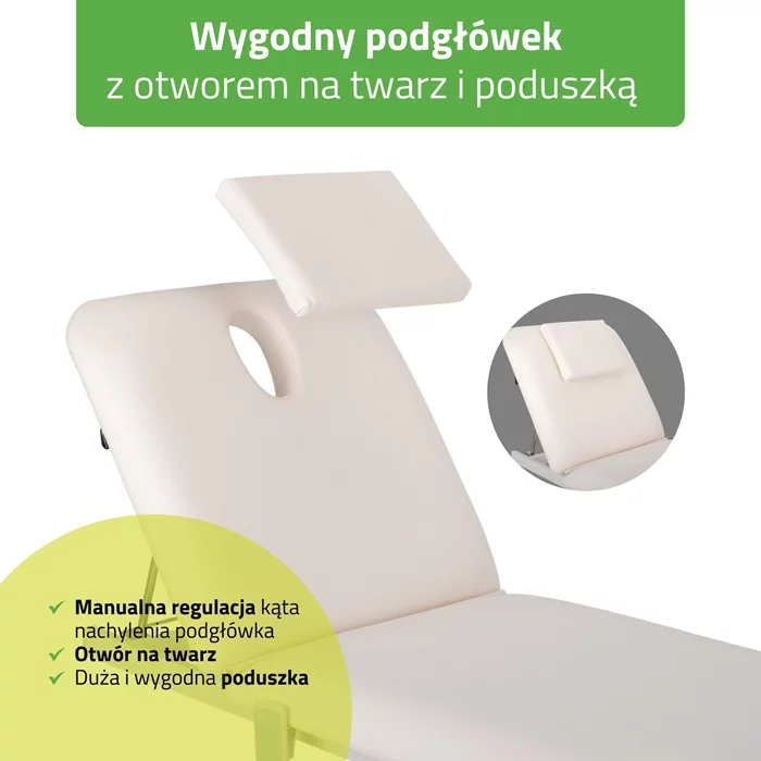 Elektryczny stół rehabilitacyjny OPTIMA biały