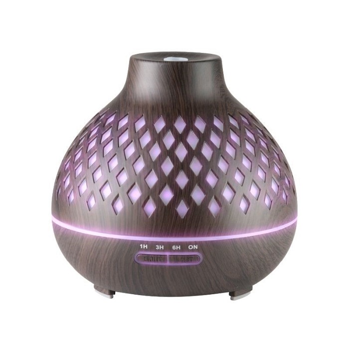 Aroma dyfuzor ultradźwiękowy (ciemne drewno) - 400 ml 