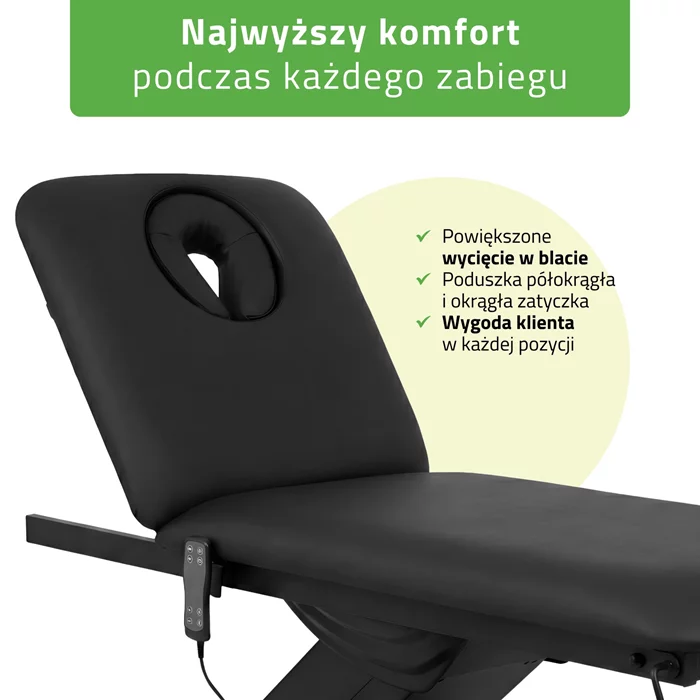 Łóżko kosmetyczne Camilla ERGO 2 (czarne)
