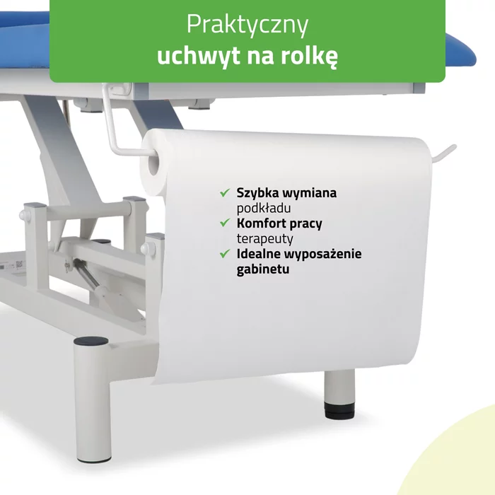Stół rehabilitacyjny - OPTIMA niebiesko-biały