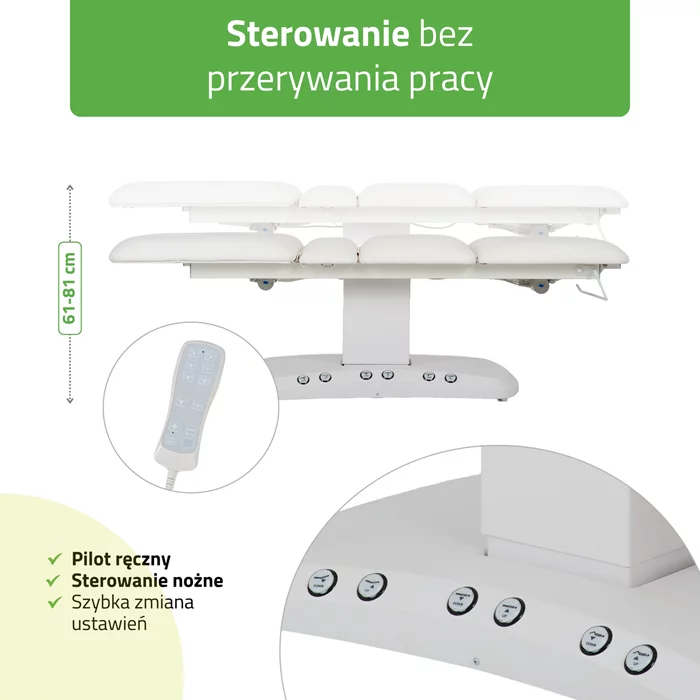 Łóżko fotel kosmetyczny Serenity ERGO 4 biały