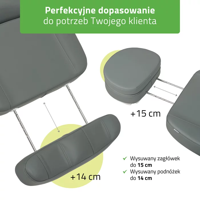 Fotel podgrzewany Luxoria PRO 5 - szary