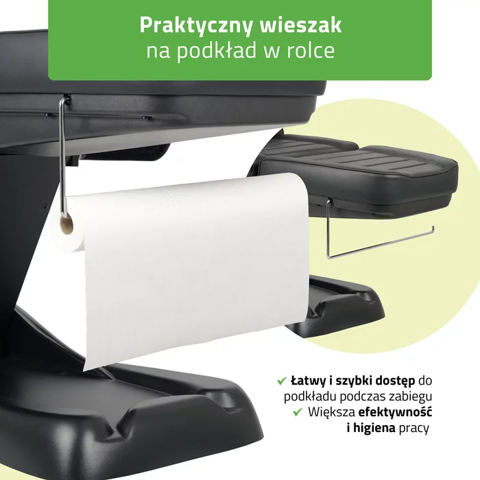 Fotel kosmetyczny czarny - Leo PRO 4