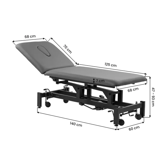 Stół rehabilitacyjny Balance Solidum 5 - wymiary