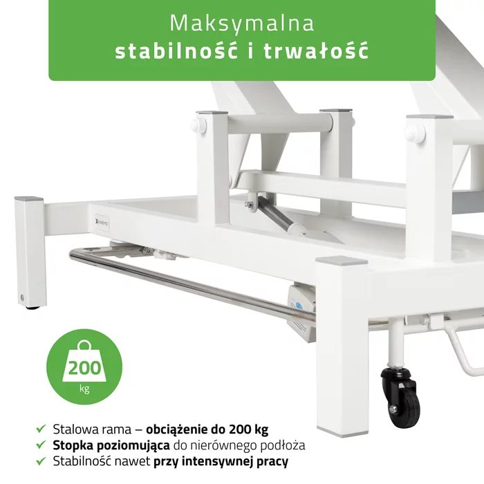 Stół FORTIS 2 ERGO rama sterująca/szaro-biały