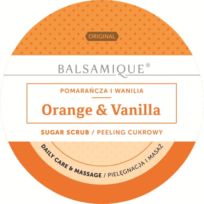 Peeling cukrowy Balsamique - Pomarańcza i Wanilia (80g)