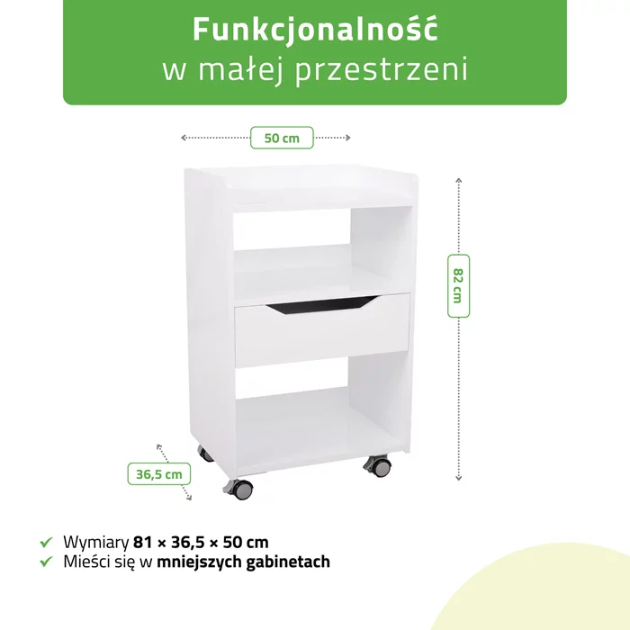 Szafka pomocnik kosmetyczny na kółkach - Ario