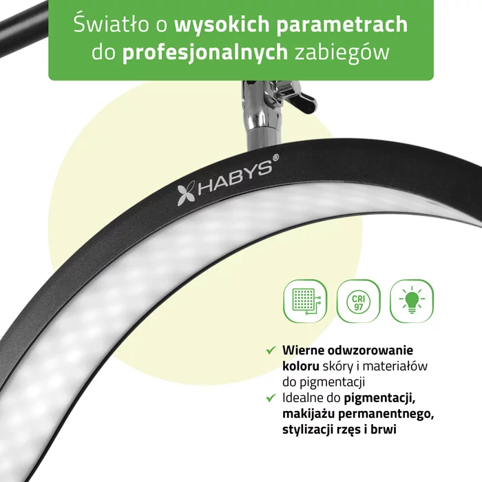 Lampa kosmetyczna stojąca LED - VENA (czarna)