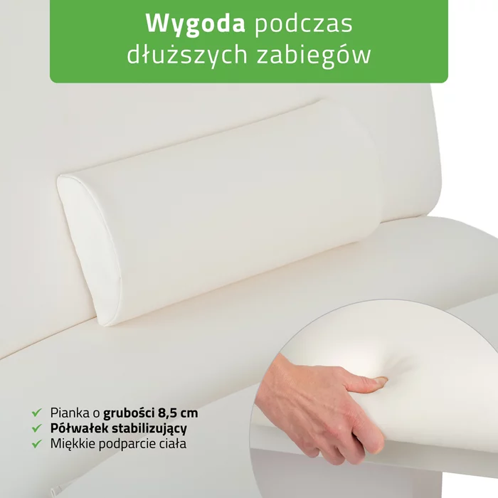 Łóżko fotel kosmetyczny Serenity ERGO 4 biały