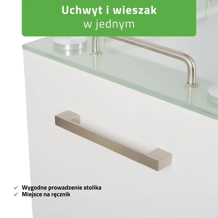 Stolik kosmetyczny na kółkach z szufladami