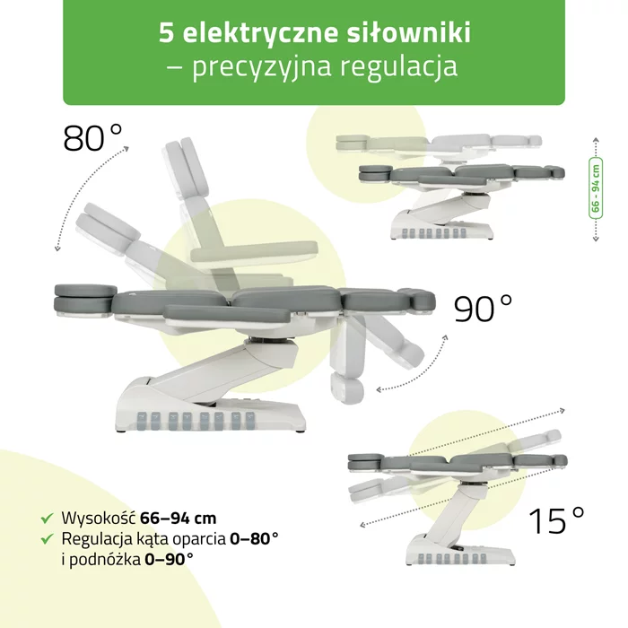Fotel podgrzewany Luxoria PRO 5 - szary