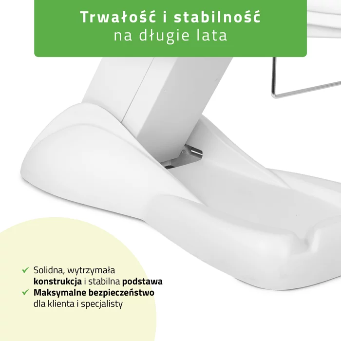 Fotel kosmetyczny biały - Leo PRO 4