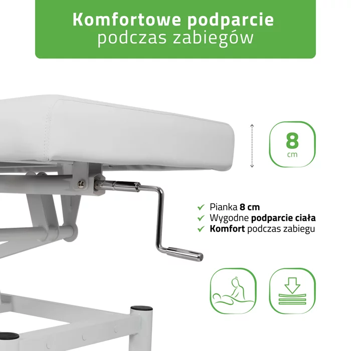 Stół stacjonarny do masażu - VIGO 1 (biały)