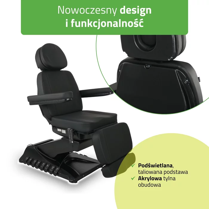 Fotel podgrzewany Luxoria PRO 5 - czarny