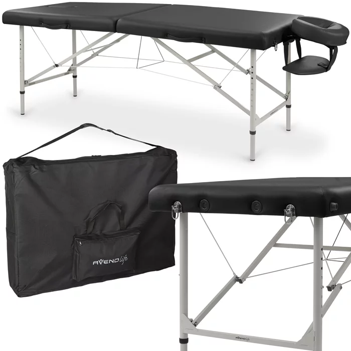 Stół do masażu VERONA (71 cm) - czarny