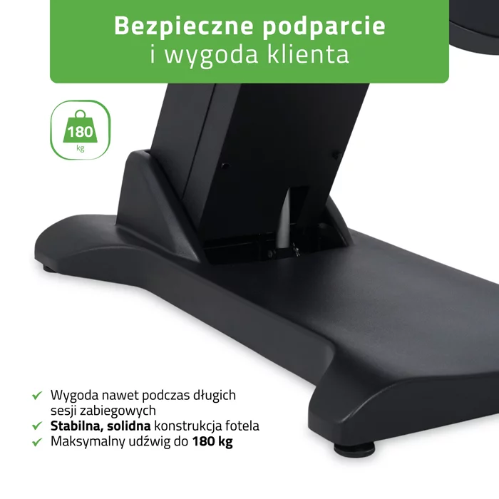 Fotel kosmetyczny Selia PRO 4 - czarny