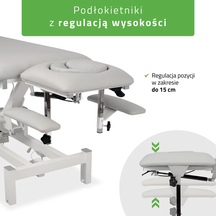 Stół FORTIS 5 ERGO (pilot ręczny/szaro-biały)
