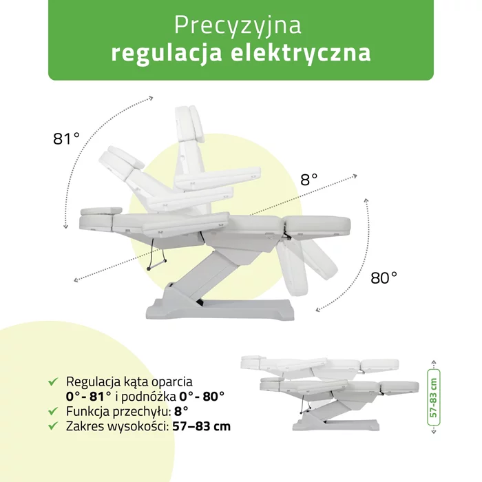 Fotel kosmetyczny Selia PRO 4 - szary