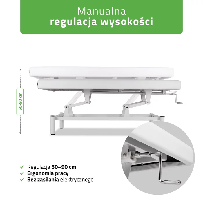 Stół stacjonarny do masażu - VIGO 1 (biały)