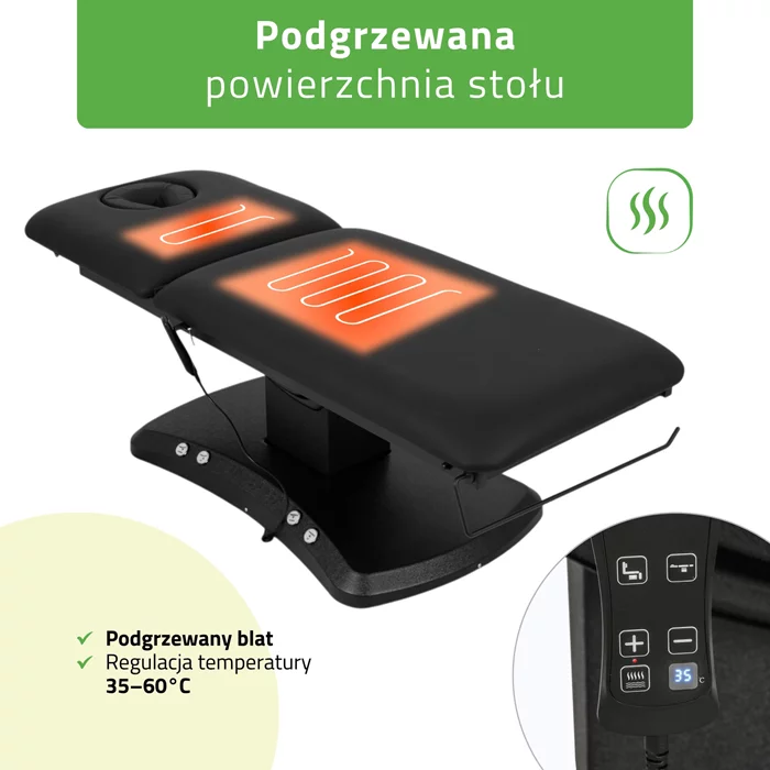 Łóżko zabiegowe - Estella ERGO 2 (czarne)