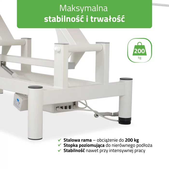 Stół rehabilitacyjny - OPTIMA (szaro-biały)