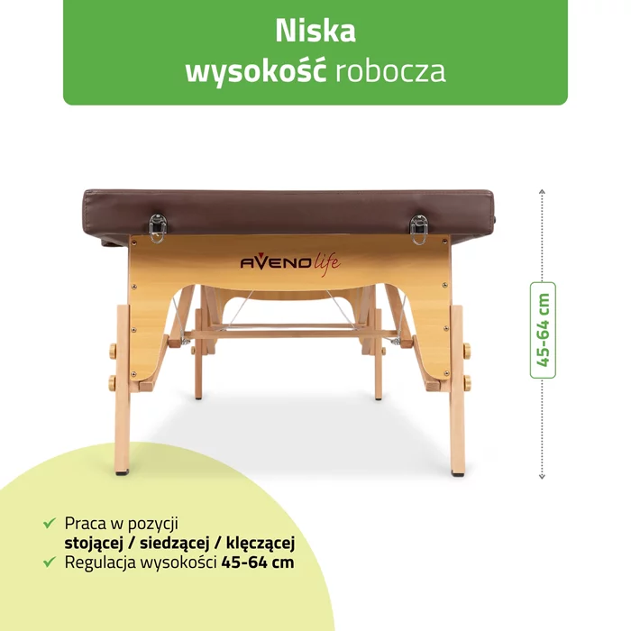 Składany stół do masażu tajskiego NIRO 80 cm