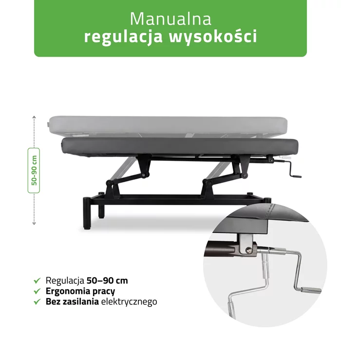 Stół do masażu stacjonarny - VIGO 1 (szary)