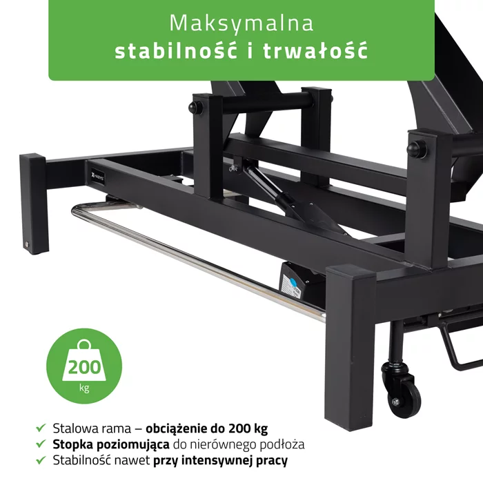 Stół FORTIS 2 ERGO rama sterująca/szaroczarny