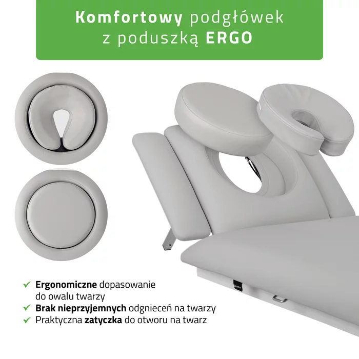 Stół FORTIS 5 ERGO (pilot ręczny/szaro-biały)