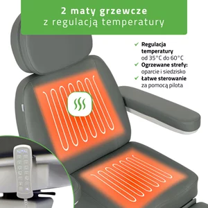 Fotel podgrzewany Luxoria PRO 5 - szary