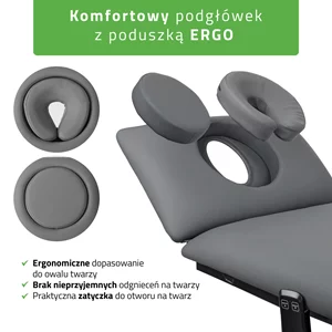 Stół FORTIS 4 ERGO rama sterująca/szaroczarny