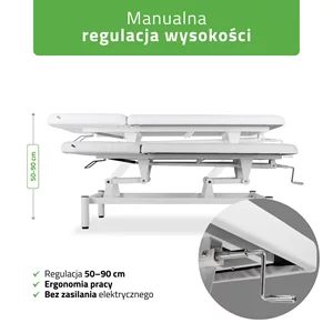 Stacjonarny stół do masażu - VIGO 2 (biały)