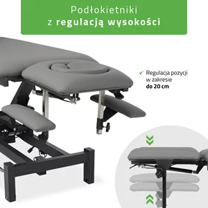 Stół FORTIS 5 ERGO rama sterująca/szaroczarny