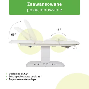 Łóżko fotel kosmetyczny Serenity ERGO 4 biały
