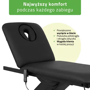 Łóżko kosmetyczne Camilla ERGO 2 (czarne)