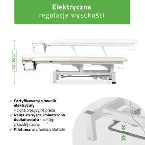 Stół FORTIS 1 (z ramą sterującą/beżowo-biały)