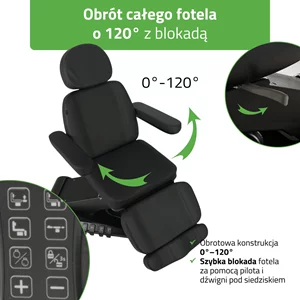 Fotel podgrzewany Luxoria PRO 5 - czarny