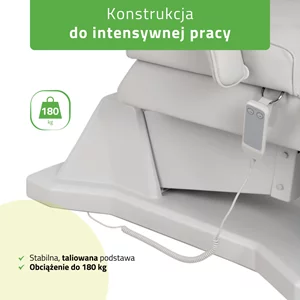 Fotel kosmetyczny, elektryczny szary - Laris