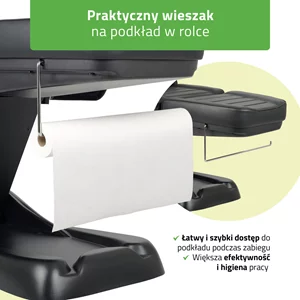 Fotel kosmetyczny czarny - Leo PRO 4