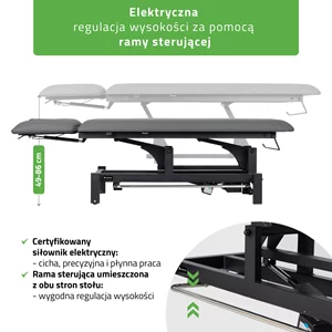 Stół FORTIS 2 ERGO rama sterująca/szaroczarny
