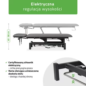 Stół FORTIS 4 ERGO rama sterująca/szaroczarny