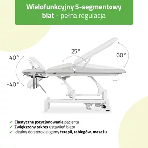 Stół FORTIS 5 ERGO (pilot ręczny/szaro-biały)