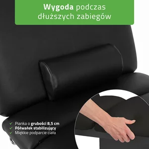 Łóżko kosmetyczne Serenity ERGO 4 czarne