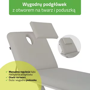 Stół rehabilitacyjny - OPTIMA (szaro-biały)