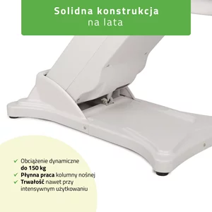 Fotel kosmetyczny Elara PRO 6P - biały