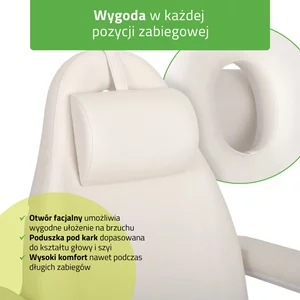 Fotel kosmetyczny Elara PRO 6P - biały