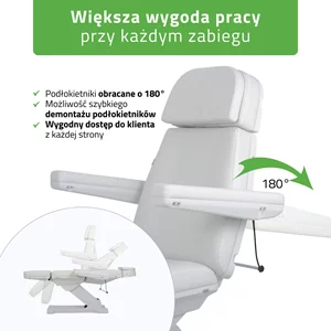 Fotel kosmetyczny Selia PRO 4 - szary